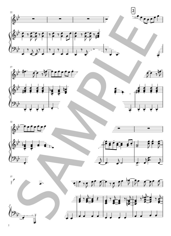 初級ピアノ弾き語り「赤の同盟」東京事変 / 初級 - サンプル譜面 2/5