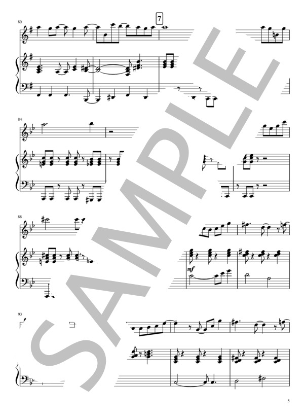 初級ピアノ弾き語り「赤の同盟」東京事変 / 初級 - サンプル譜面 5/5