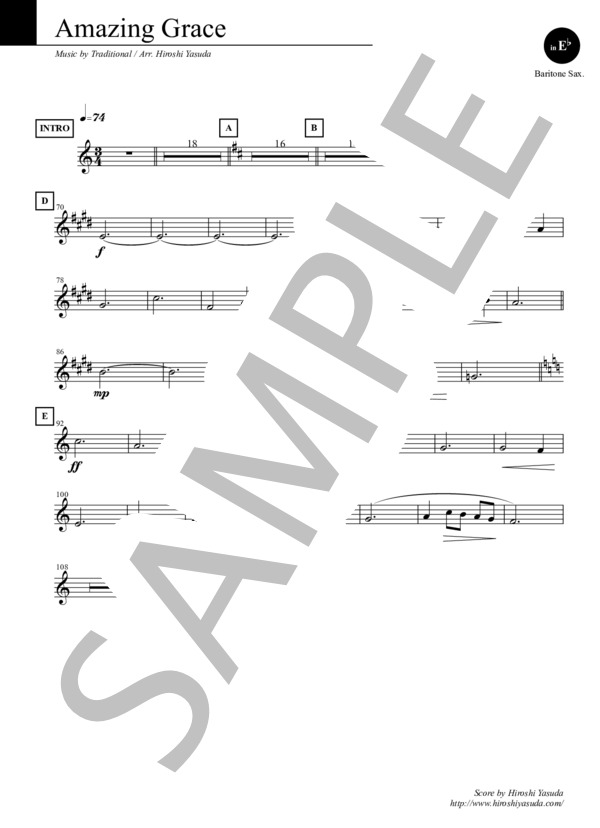Amazing Grace (HornSection) (イギリス民謡) / その他 入門 - サンプル譜面 4/4