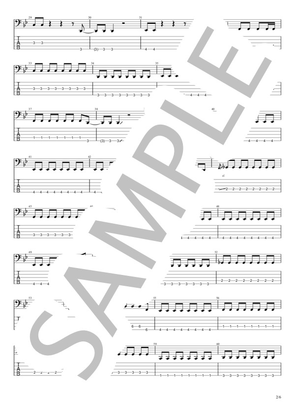 プロミスザスター (BiSH) / エレキベース 初〜中級 - サンプル譜面 2/5