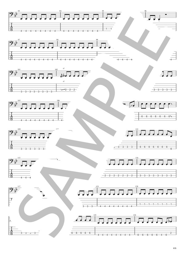 プロミスザスター (BiSH) / エレキベース 初〜中級 - サンプル譜面 4/5