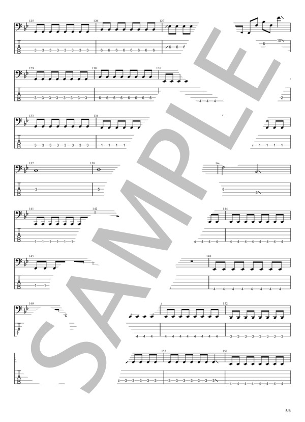 プロミスザスター (BiSH) / エレキベース 初〜中級 - サンプル譜面 5/5