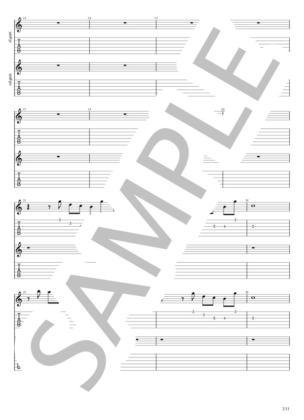 Tomorrow never knows (Mr.Children) / エレキギター 中級 - サンプル譜面 2/5