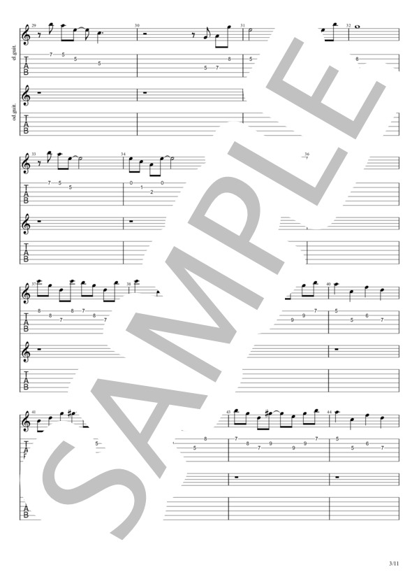 Tomorrow never knows (Mr.Children) / エレキギター 中級 - サンプル譜面 3/5