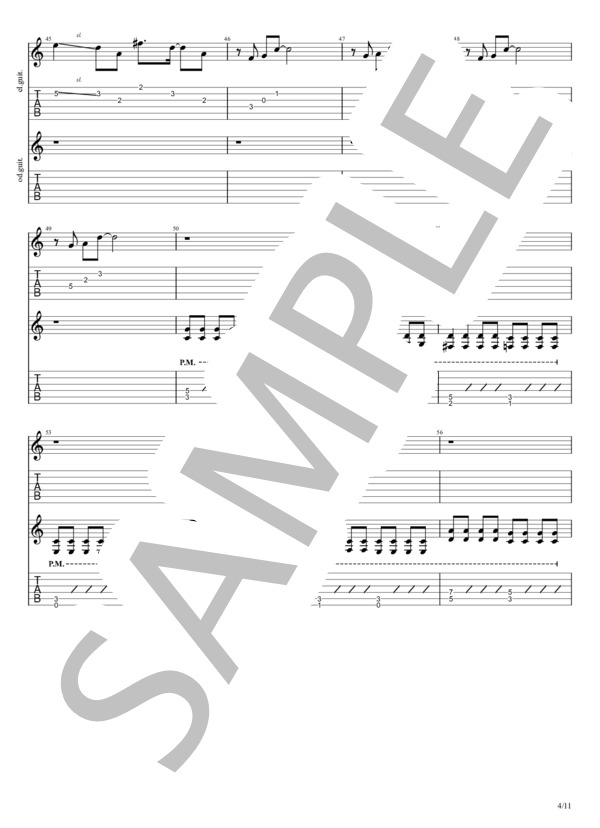 Tomorrow never knows (Mr.Children) / エレキギター 中級 - サンプル譜面 4/5