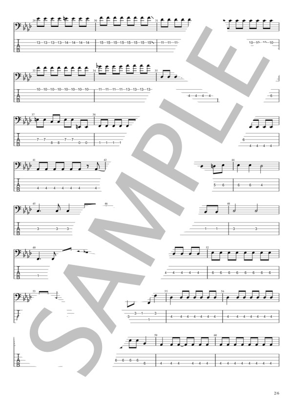 あの夢をなぞって (YOASOBI) / エレキベース 中級 - サンプル譜面 2/5