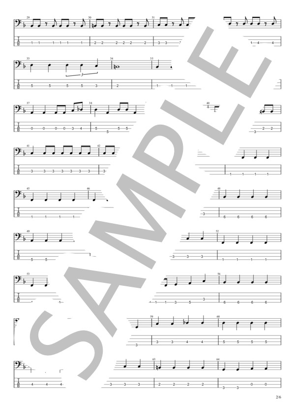 始まりの朝 (Official髭男dism) / エレキベース 入門 - サンプル譜面 2/5