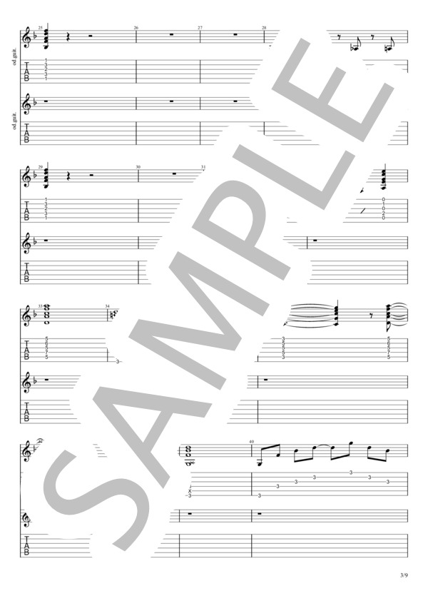 恋の前ならえ (Official髭男dism) / エレキギター 初級 - サンプル譜面 3/5