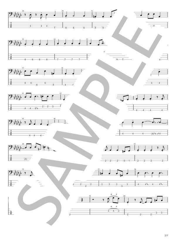 What's Going On (Official髭男dism) / エレキベース 初〜中級 - サンプル譜面 2/5