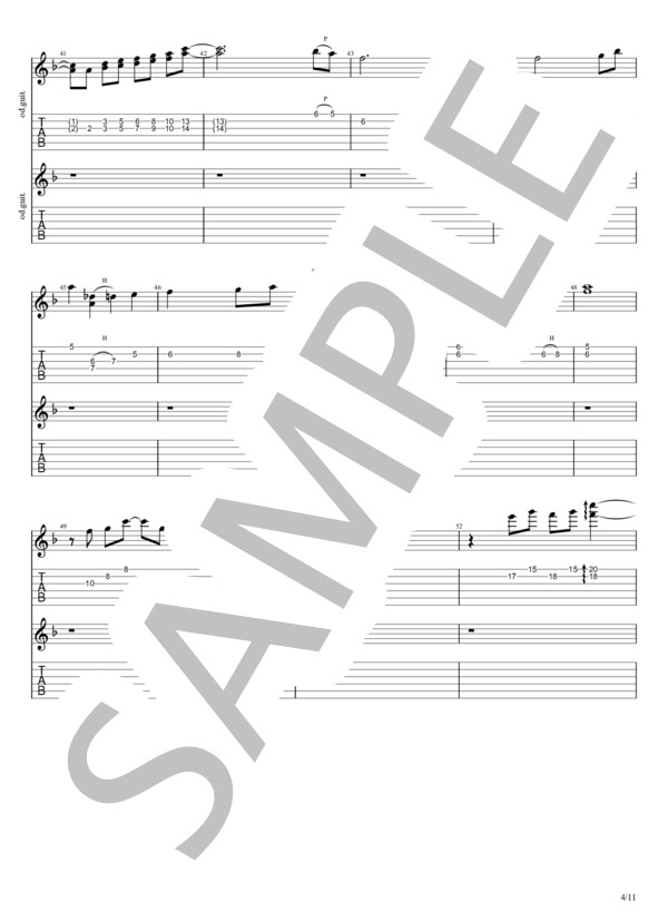 楽譜】ラストソング / Official髭男dism (エレキギター / 初〜中級