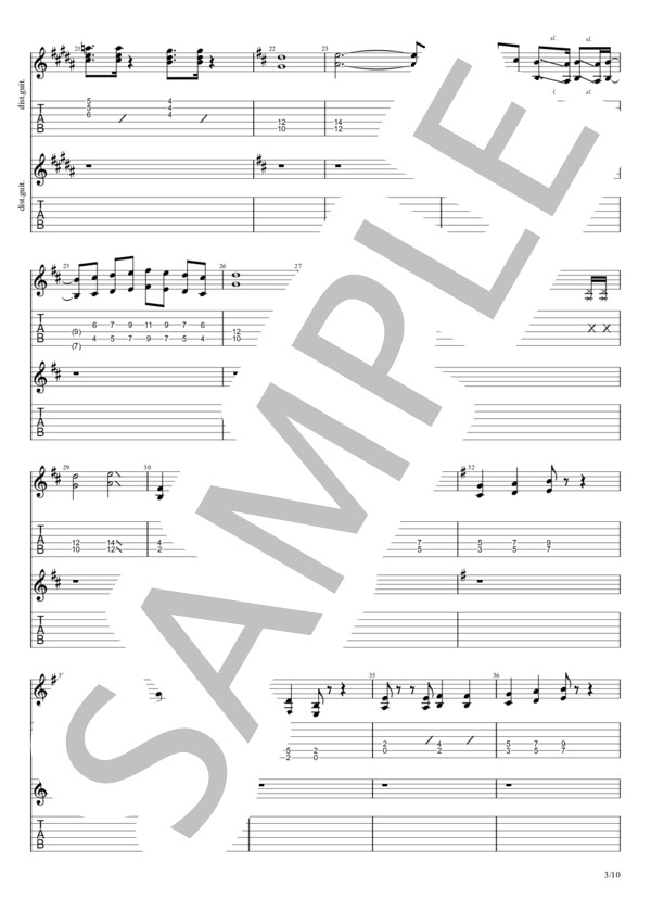 楽譜】BREAK THROUGH / B'z (エレキギター / 中〜上級