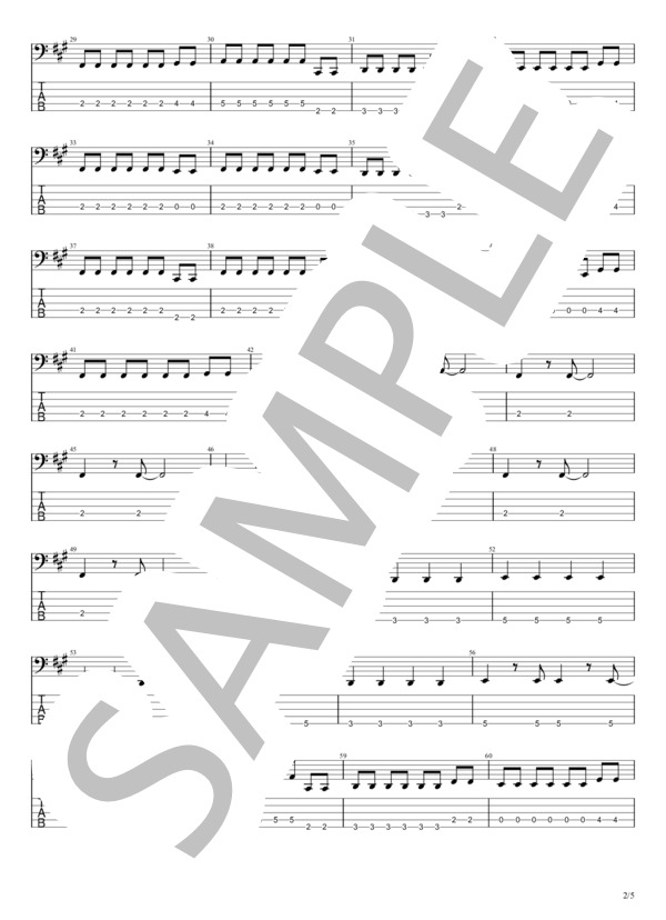 EASY COME EASY GO! (B’z) / エレキベース 中級 - サンプル譜面 2/5