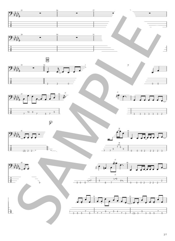 花人局 (ヨルシカ) / エレキベース 中級 - サンプル譜面 2/5