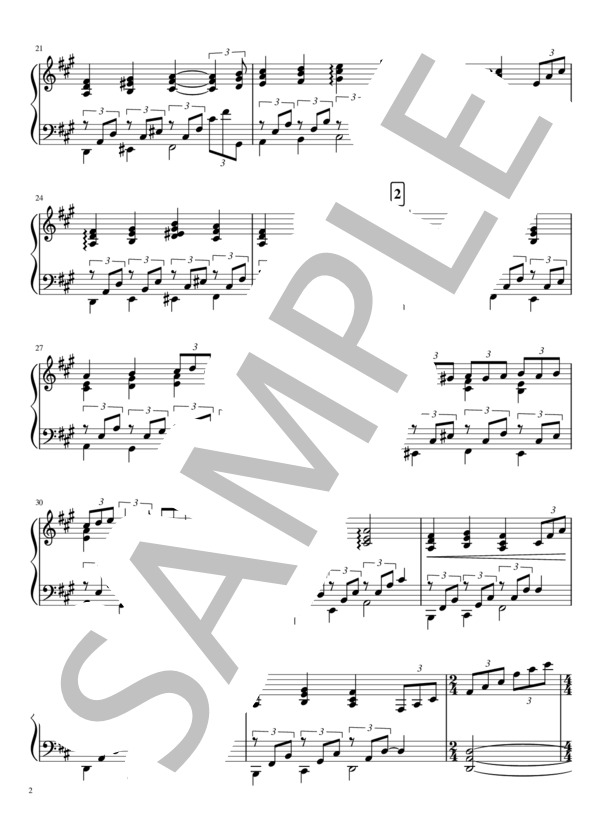 ドラマ「あすなろ白書」ピアノソロ楽譜集(5曲） (藤井 フミヤ) / 中級 - サンプル譜面 4/5