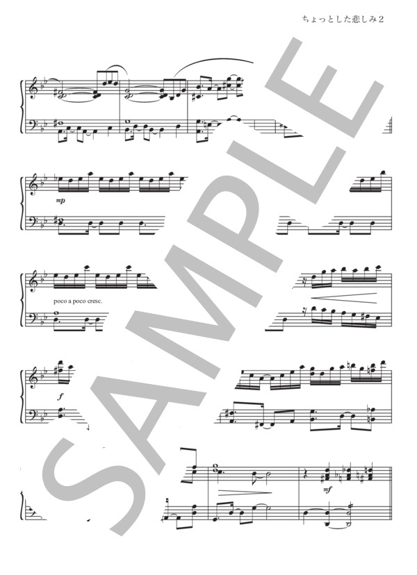 ちょっとした悲しみ〜悲しまないで。 (ヨハン・ブルグミュラー) / ピアノソロ 上級 - サンプル譜面 2/3