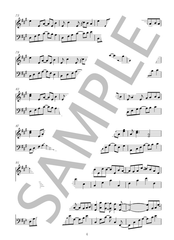 chartreuse (BJ-AKI) / ピアノソロ 中〜上級 - サンプル譜面 5/5