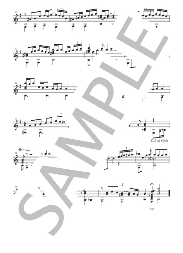 「ラ・カチーラ LA CACHILA 」（タンゴ）ソロギター譜 (アローラス エドゥアルド) / ギターソロ 中〜上級 - サンプル譜面 4/4