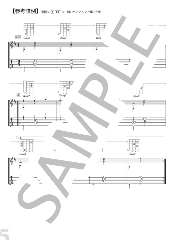 サティ：ジムノペディ第1番 (南澤 大介) / ギターソロ 初〜中級 - サンプル譜面 5/5