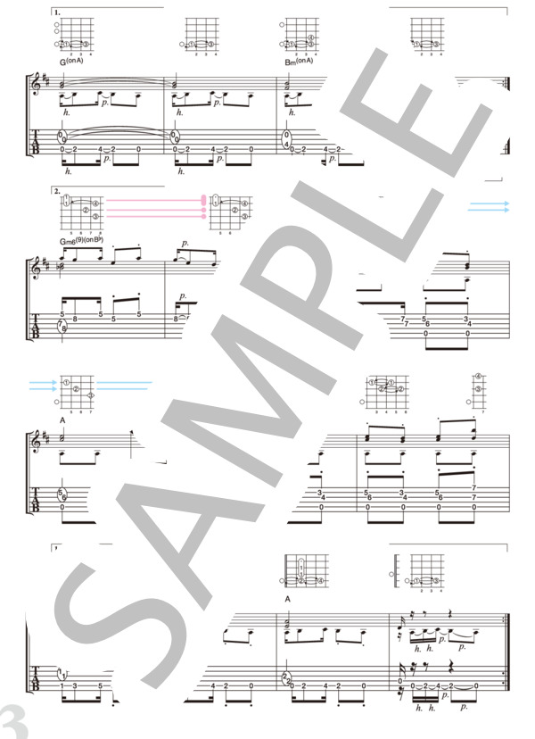 ドビュッシー：ゴリウォーグのケークウォーク (南澤 大介) / ギターソロ 中級 - サンプル譜面 3/5
