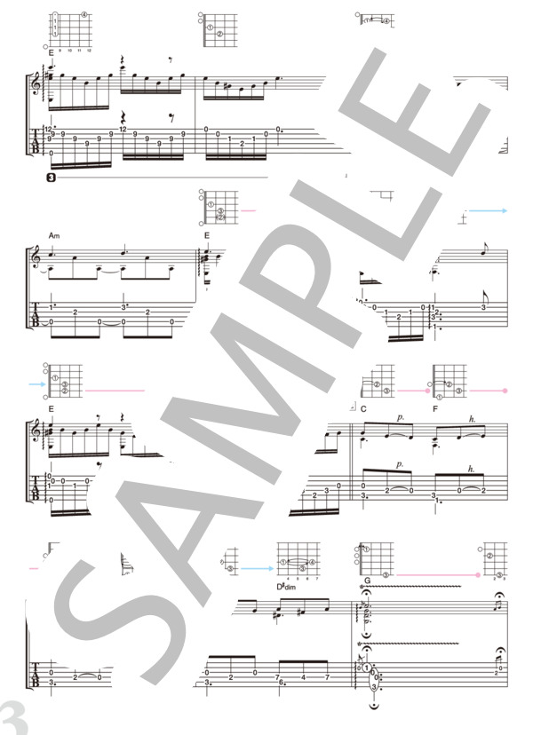グリーグ：朝 (南澤 大介) / ギターソロ 初〜中級 - サンプル譜面 3/5