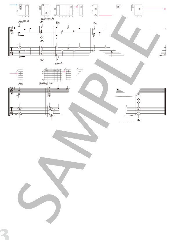 まきびとひつじを (南澤 大介) / ギターソロ 初〜中級 - サンプル譜面 3/4