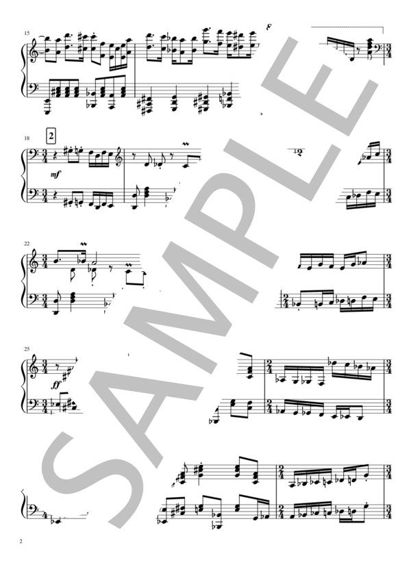 【ピアノソロ上級】美食探偵 明智五郎 Main Theme (坂東 祐大) / 上級 - サンプル譜面 2/5