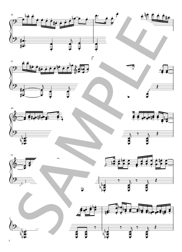 【ピアノソロ上級】美食探偵 明智五郎 Main Theme (坂東 祐大) / 上級 - サンプル譜面 4/5