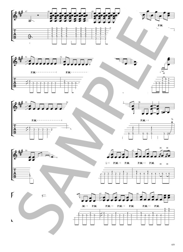 Easy Come,Easy Go! (B'z) / ギターソロ 中級 - サンプル譜面 4/5