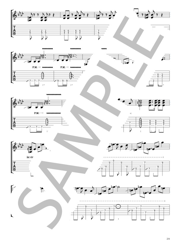 ユートピア (B'z) / ギターソロ 中級 - サンプル譜面 2/5