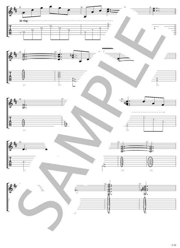 Don't Leave Me (B'z) / ギターソロ 中級 - サンプル譜面 3/5