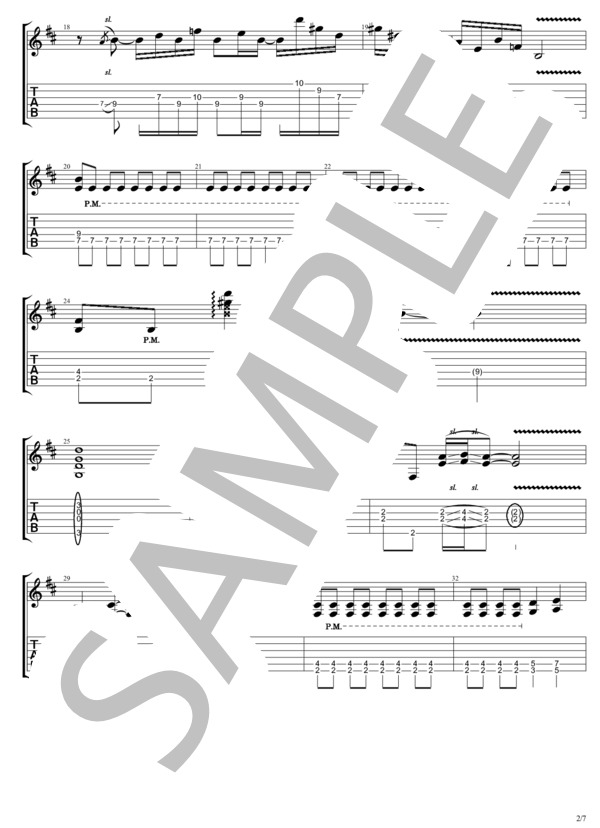 だからその手を離して (B'z) / ギターソロ 中〜上級 - サンプル譜面 2/5