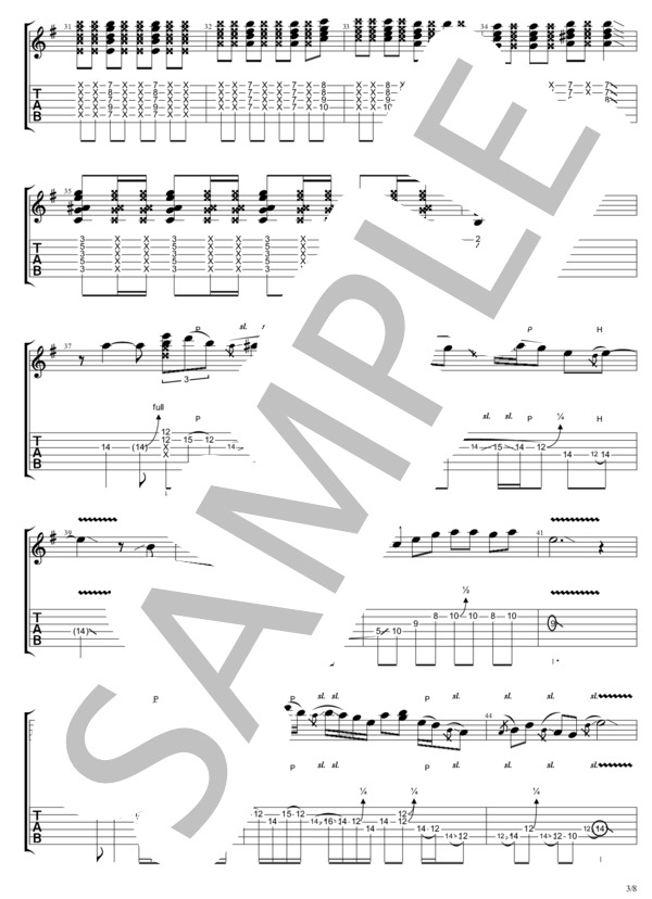 Actually (TAK MATSUMOTO) / ギターソロ 中級 - サンプル譜面 3/5