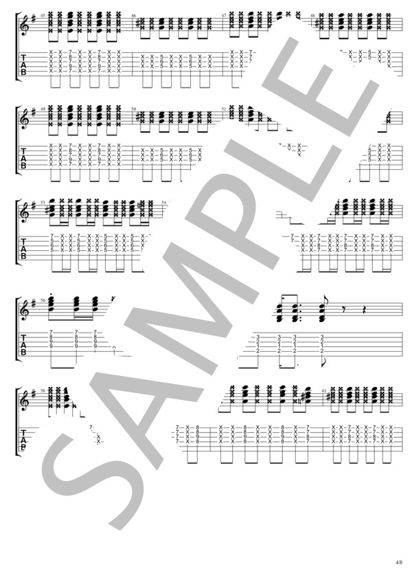 Actually (TAK MATSUMOTO) / ギターソロ 中級 - サンプル譜面 4/5