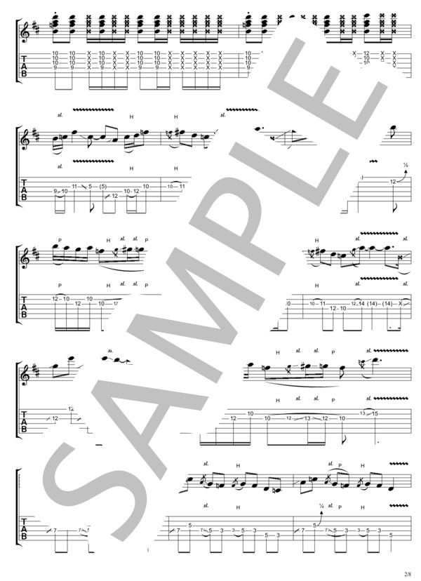 Be Funky ! (TAK MATSUMOTO) / ギターソロ 中〜上級 - サンプル譜面 2/5