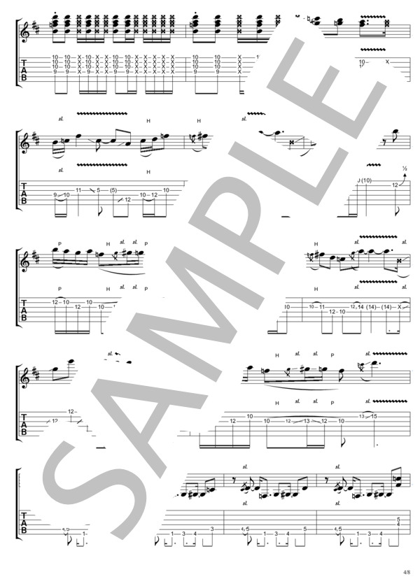 Be Funky ! (TAK MATSUMOTO) / ギターソロ 中〜上級 - サンプル譜面 4/5