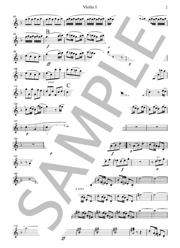 交響曲 第6番 第1楽章 (ルートヴィヒ・ヴァン・ベートーヴェン) / ヴァイオリン 中〜上級 - サンプル譜面 2/5