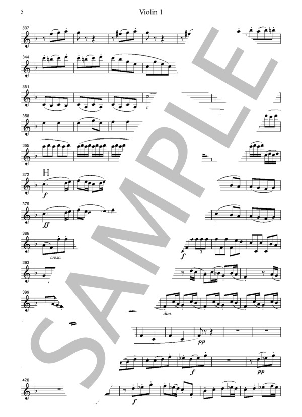 交響曲 第6番 第1楽章 (ルートヴィヒ・ヴァン・ベートーヴェン) / ヴァイオリン 中〜上級 - サンプル譜面 5/5