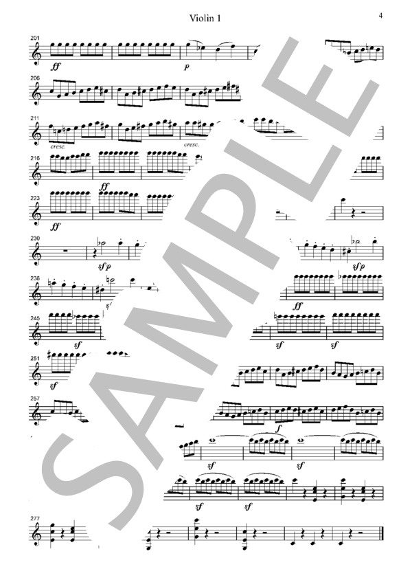 プロメテウスの創造物 序曲 (ルートヴィヒ・ヴァン・ベートーヴェン) / ヴァイオリン 中〜上級 - サンプル譜面 4/5