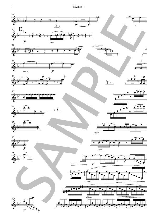 交響曲 第6番 第2楽章 (ルートヴィヒ・ヴァン・ベートーヴェン) / ヴァイオリン 中〜上級 - サンプル譜面 3/5