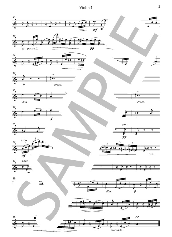 エリーゼのために (ルートヴィヒ・ヴァン・ベートーヴェン) / ヴァイオリン 中級 - サンプル譜面 2/5