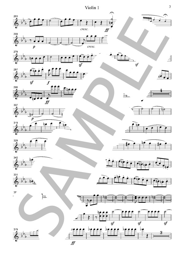 交響曲 第5番 第1楽章 (ルートヴィヒ・ヴァン・ベートーヴェン) / ヴァイオリン 中〜上級 - サンプル譜面 3/5