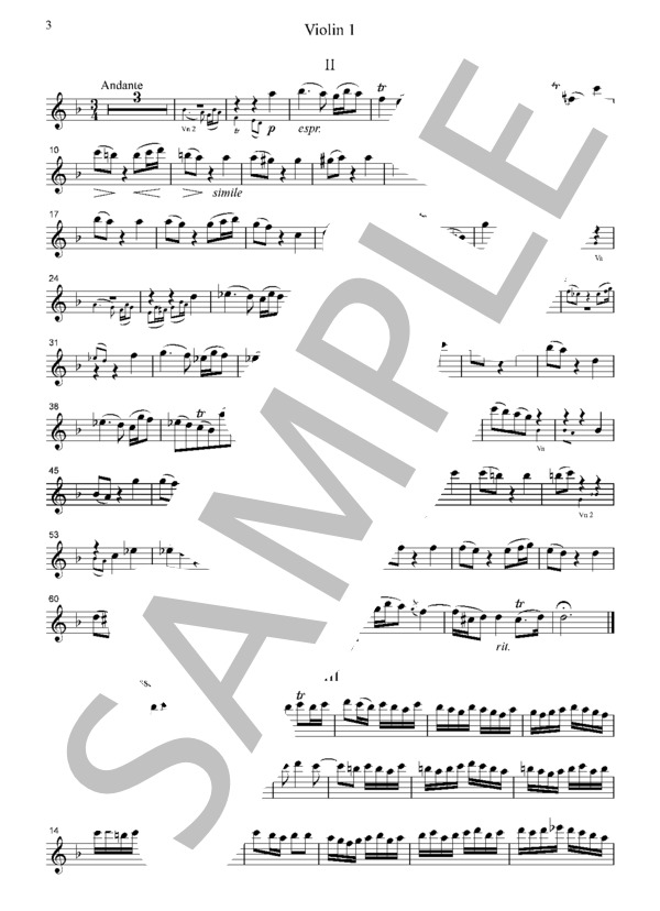 ブランデンブルグ協奏曲 第2番 全楽章 (ヨハン・セバスチャン・バッハ) / ヴァイオリン 中〜上級 - サンプル譜面 3/5