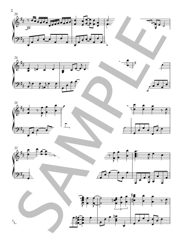 ホールニューワールド (アラン・メンケン) / ピアノソロ 上級 - サンプル譜面 2/5