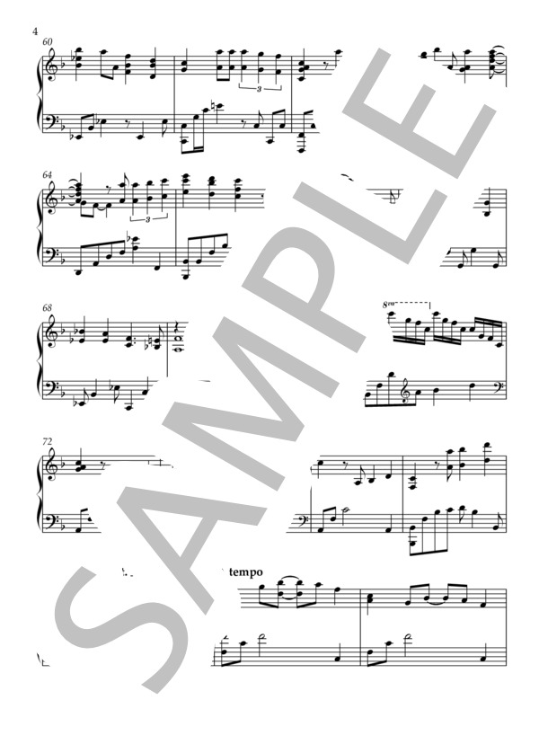 ホールニューワールド (アラン・メンケン) / ピアノソロ 上級 - サンプル譜面 4/5