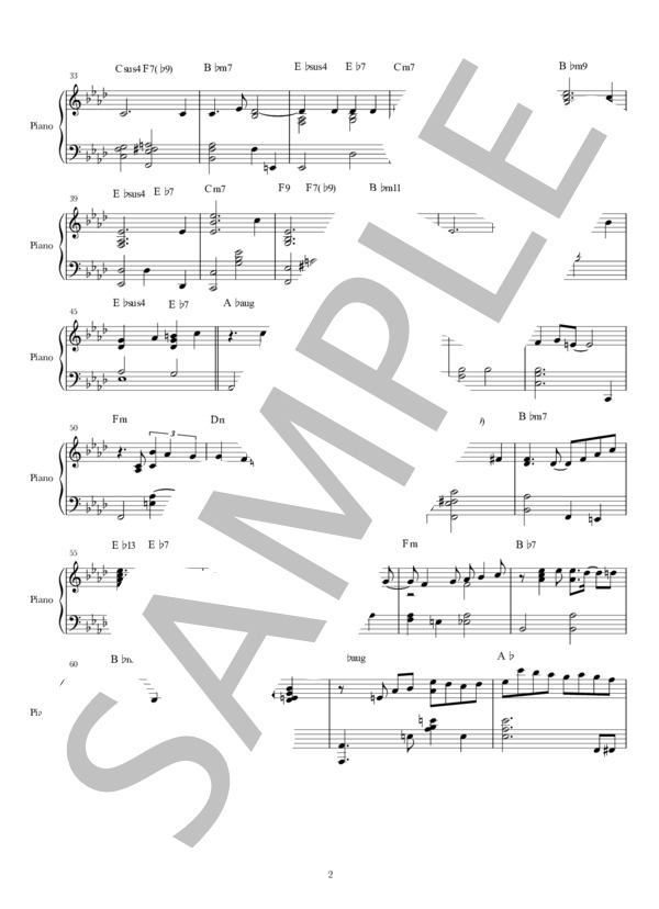 Be My Love (ニコラス・ブロズスキー) / ピアノソロ 中〜上級 - サンプル譜面 2/5