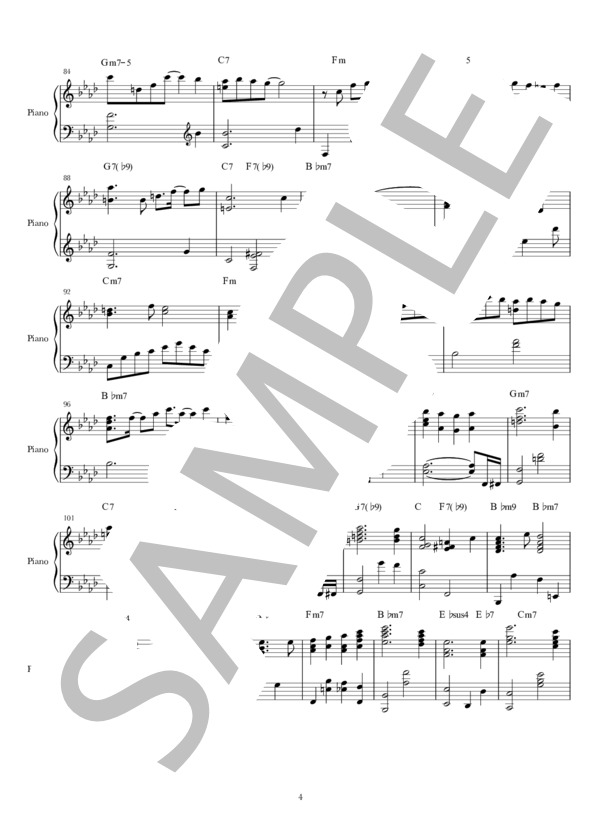 Be My Love (ニコラス・ブロズスキー) / ピアノソロ 中〜上級 - サンプル譜面 4/5