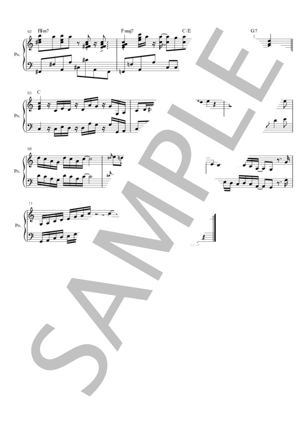 SIR DUKE (スティービー ワンダー) / ピアノソロ 中級 - サンプル譜面 4/4