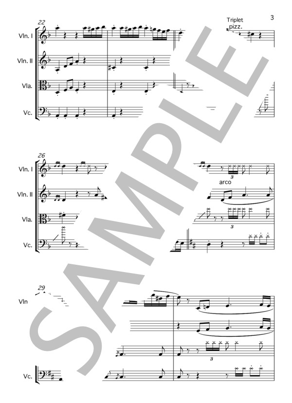 カミニート (フアン・デ・ディオス・フィリベルト) / 弦楽四重奏 中〜上級 - サンプル譜面 3/5