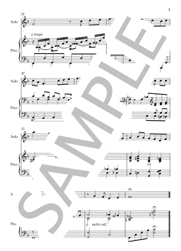 ロンドンデリーの歌 (アイルランド民謡) / アンサンブルピアノ＋他楽器 初〜中級 - サンプル譜面 3/3
