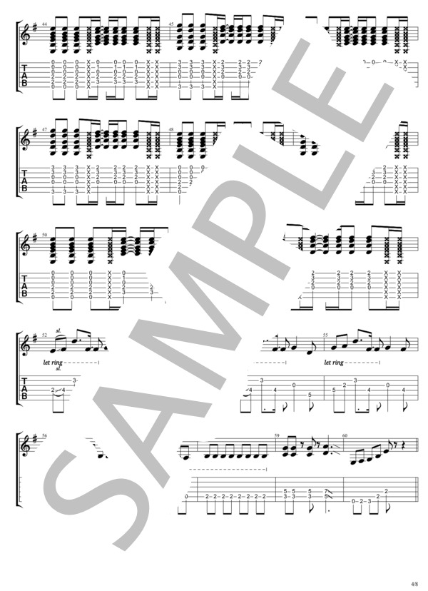 C'mon (B'z) / ギターソロ 中級 - サンプル譜面 4/5